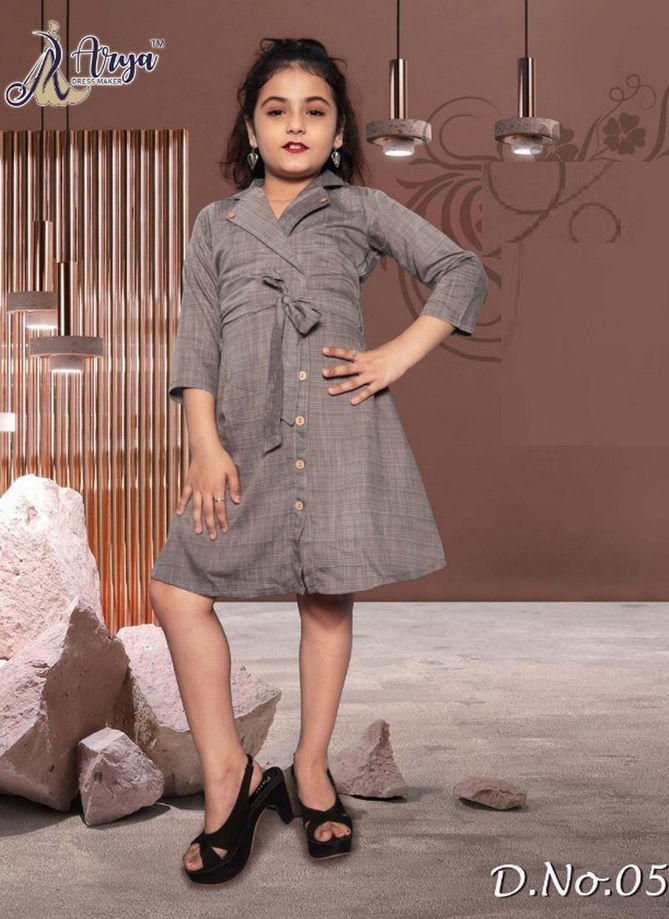 Arya ESTAA Latest Designer Fancy One Pis Style Viscos Softy Belt Western Type Children Wear Collection